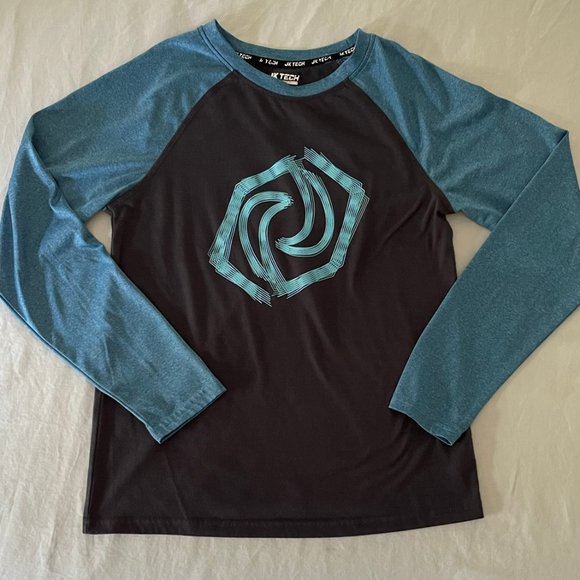 JK Tech Long Sleeve Top for Boys Moisture Wicking  Size Large - Picture 3 of 4